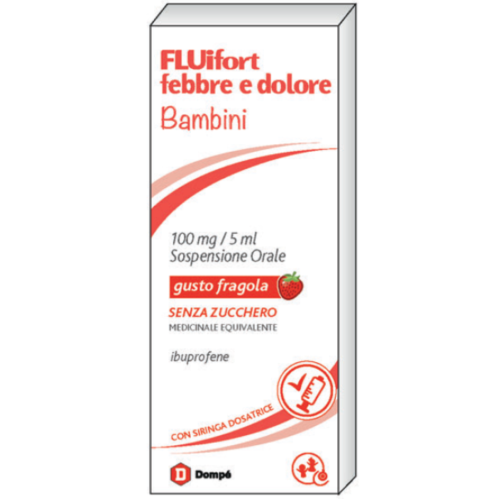 FLUIFORT FEBBRE E DOLORE 100MG/5ML SOSP FRAGOLA SZ 1FL 150ML