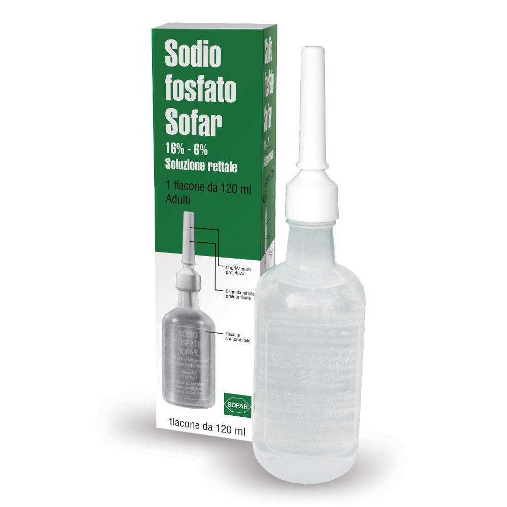 SODIO FOSFATO (ALFASIGMA)*1 flacone 120 ml 16% + 6% soluz rett